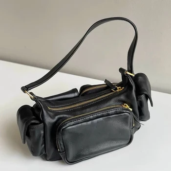 Висококачествени дамски чанти през рамо, луксозни дизайнерски чанти и портмонета 2023 г., новост от изкуствена кожа, с много джобове, дизайн за мото и колоездачи