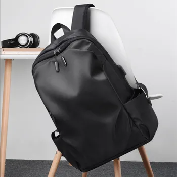 Водоустойчива раница, мъжки модни училищна чанта, чанта за лаптоп, зареждане чрез USB, мъжки бизнес раници