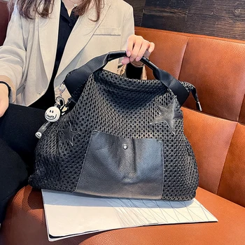 Гореща разпродажба 2024 г. Дизайнерски Дамски чанти чанта с горната дръжка в корейски стил, голяма простор и многофункционалност, выдалбливают Bolso