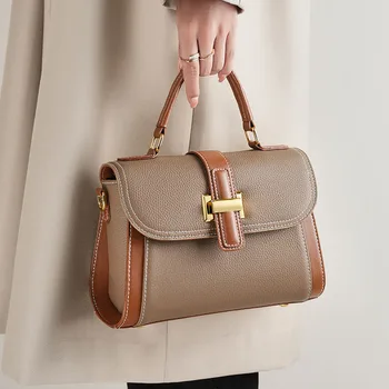 Дамски чанти през рамо от телешка кожа на горния слой, чанта, изработена от естествена кожа, easy луксозна чанта за жени, дамска мода