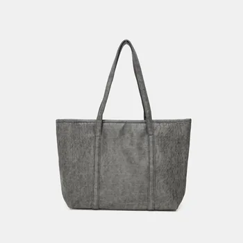 Ежедневни чанти голям капацитет, с крокодиловым модел Дизайнерска чанта в стила на студента Есен нова сиви универсална луксозна чанта