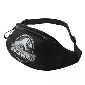 Изработена по поръчка поясная чанта Jurassic Parks за жени и мъже, на хладно поясная чанта с принтом динозавър, пътен калъф за телефон и пари