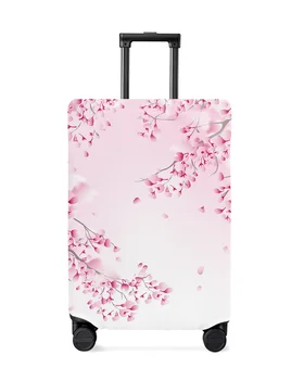 Калъф за багаж с текстура сакуры в японски стил, еластичен калъф за куфара, прахоустойчив, чанта за багаж за 18-32-инчов пътя на куфара