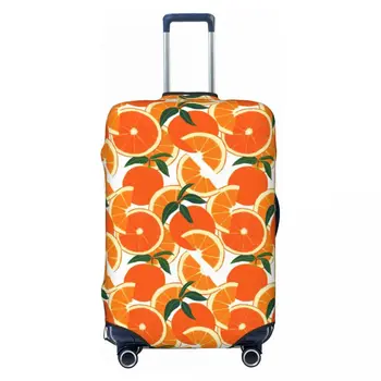 Калъф за куфара с оранжеви модел, защита за бизнеса на природата, Еластичен калъф за багаж за почивка