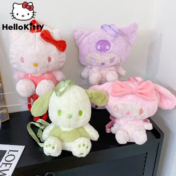 Корейски плюшено раница Sanrio Hello Kitty Y2k, универсална мини чанта през рамо, Мультяшная Мелодия Куроми, Сладки Джобни чанти, Детски подаръци