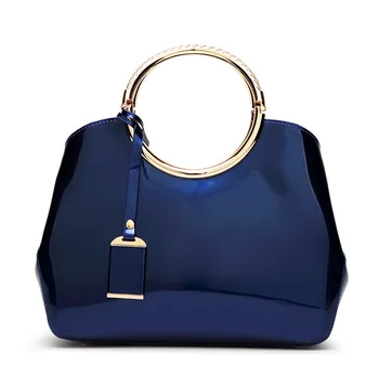Луксозна лъскава вечерна чанта за жени, дамска чанта от лачена кожа, дизайн във формата на миди, сватбени дамски чанти през рамо, ръчна чанта-тоут 2023