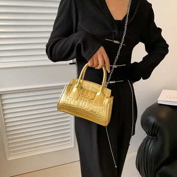 Лъскава чанта от изкуствена кожа, дамски чанти-портфейли, модерен, луксозен брендовый дизайнерска чанта през рамо дамски чанти-месинджър, малка чанта