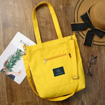 Мека холщовая чанта, дамска чанта за пазаруване с голям капацитет, ежедневни дамски чанти-тоут на едно рамо, модерен дамски чанти с цип