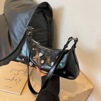 Модни обикновена чанта през рамо с вътрешния кабинета, меки шевни конци, висококачествени чанти за жени, дамски чанти тип 