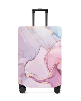 Мрамор Градиентный Розов калъф за съхранение на багаж, еластичен калъф за куфара, торбичка за прах за багаж, чанта за носене, за пътищата, куфар 18-32 инча