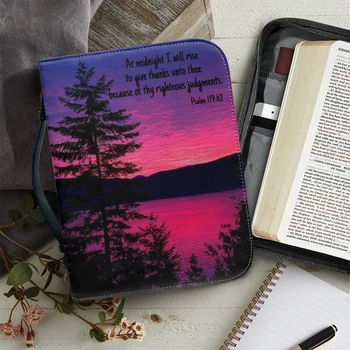 Нова кожена чанта за жени, дамски чанта за Библията с ландшафтен дизайнер, дръжка, джоб, чанта за Библията, Изящни и Практични чанти за съхранение на Библията
