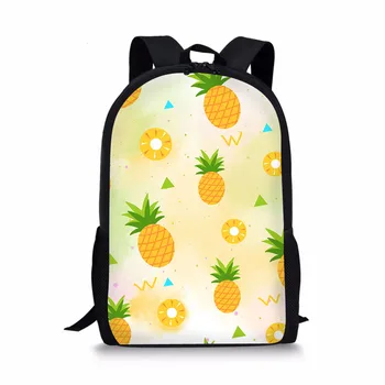 Раница с пресни мультяшными плодове, Сладки пътни раници с ананас на жени, мъжки ежедневни туристическа чанта за 16 инча, ученически чанти за студенти