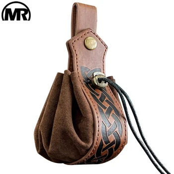 Средновековен чанта в стила на викингите, който може да се закача на колан, Мъжки портфейл За монети, Благородна поясная чанта в ретро стил, класа и красив стил