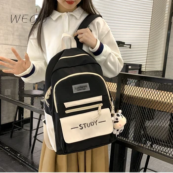 Училищна чанта с цип, Компютърна раница с голям капацитет за гимназията, раница за колеж средно училище