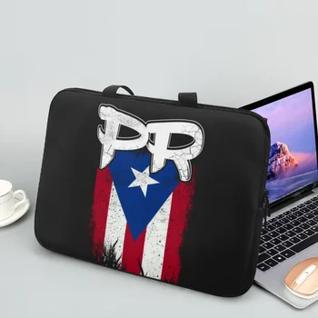 Флаг Пуерто-Рико, луксозна дизайнерска чанта за таблет, реколта чанта с цип за момчета и момичета, преносим дръжка, джоб за лаптоп, компютърни чанти, портфейл Женски