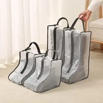 Чанта За Съхранение на Дълги и Къси Земните Обувки Сгъваема Пылезащитная Чанта-Органайзер за Обувки с Водоустойчив цип