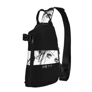 Чанта през рамо Nana до osaki Очи, черни камъни, Аниме, ретро-нагрудная чанта, мъжка спортна ежедневна чанта-прашка, чанти през рамо с принтом за телефон