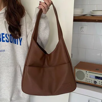 Чанта-тоут Голям капацитет, Дамски Нова Модерна чанта През рамо, Лесна и Универсална Чанта За Крайградски Пътувания, Мода Студентски Страхотна чанта